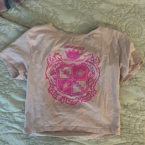 Fashion Nova Pink Crest Tee
